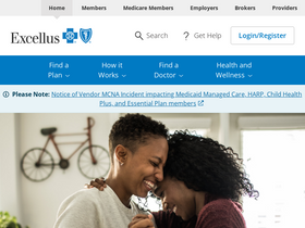 'excellusbcbs.com' screenshot