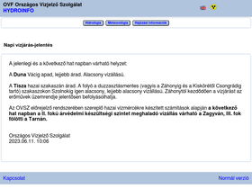 'hydroinfo.hu' screenshot
