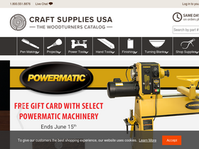 'woodturnerscatalog.com' screenshot