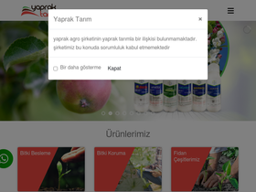 'yapraktarim.com.tr' screenshot