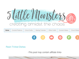 '5littlemonsters.com' screenshot