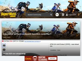'supermotojunkie.com' screenshot