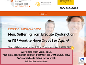 'premiermensmedical.com' screenshot