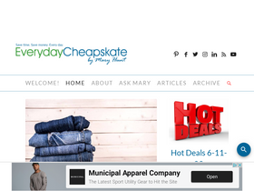 'everydaycheapskate.com' screenshot