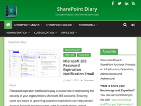 'sharepointdiary.com' screenshot