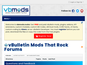 'vbmods.rocks' screenshot