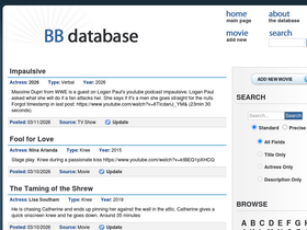 'bbdatabase.com' screenshot