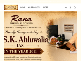 ranaphulkari.com homepage screenshot