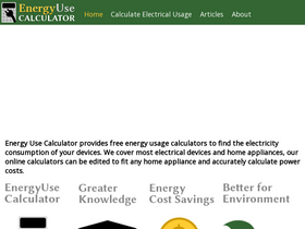 'energyusecalculator.com' screenshot