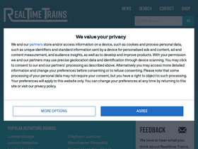 'realtimetrains.co.uk' screenshot