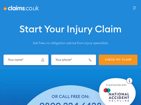 'claims.co.uk' screenshot