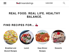 'foodmeanderings.com' screenshot