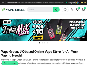 'vapegreen.co.uk' screenshot