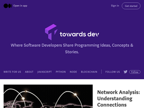 'towardsdev.com' screenshot