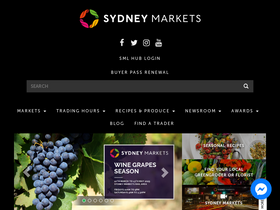 'sydneymarkets.com.au' screenshot