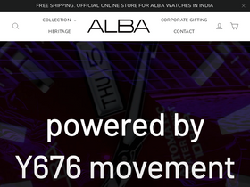 'alba-watches.co.in' screenshot