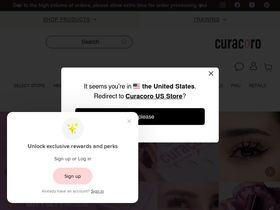 CURACORO CA homepage screenshot