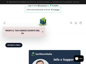 Saristoreitalia.it homepage screenshot