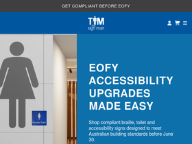 timthesignman.com.au homepage screenshot