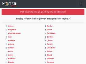 'noter.web.tr' screenshot