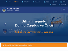 'acibadem.edu.tr' screenshot