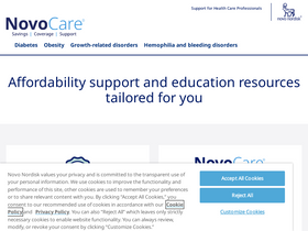 'novocare.com' screenshot