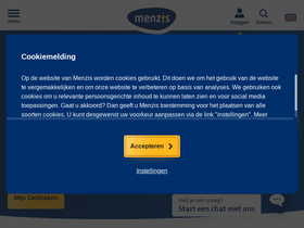 'menzis.nl' screenshot