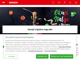 'konzum.hr' screenshot