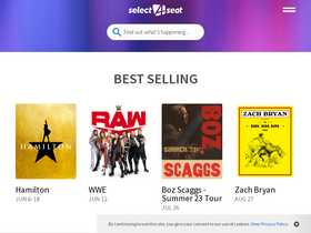 'selectaseat.com' screenshot