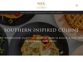 'milknhoneycafe.com' screenshot