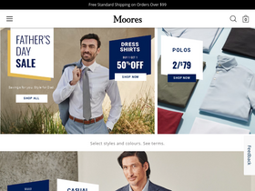 'mooresclothing.ca' screenshot
