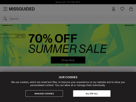 'missguided.co.uk' screenshot