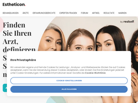 'estheticon.de' screenshot
