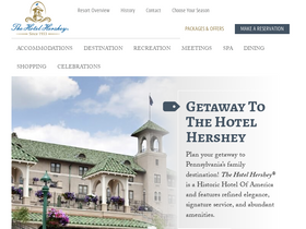 'thehotelhershey.com' screenshot