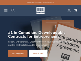 awecontracts.com homepage screenshot