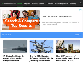 'bulgarianmilitary.com' screenshot