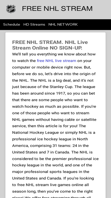 Reddit NHL Streams, Live NHL Streams