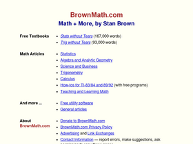 'brownmath.com' screenshot