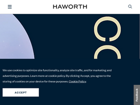 'b2b.haworth.com' screenshot