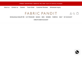 'fabricpandit.com' screenshot