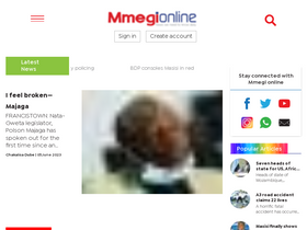 'mmegi.bw' screenshot