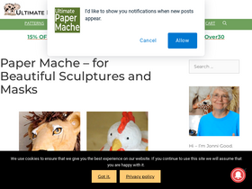 'ultimatepapermache.com' screenshot