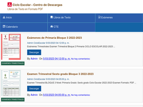 'cicloescolar.mx' screenshot