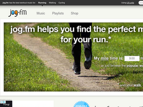 'jog.fm' screenshot