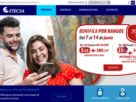 'etecsa.cu' screenshot
