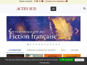 'actes-sud.fr' screenshot