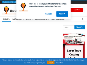 'theworldmaterial.com' screenshot