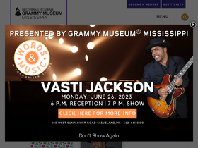 'grammymuseumms.org' screenshot