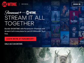 'showtime.com' screenshot