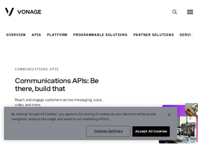 'nexmo.com' screenshot